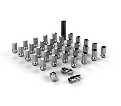 Tera-Flex Suspension - TeraFlex  Spline Drive Lug Nut Kit – 9/16”x18 – Chrome – 36 pcs