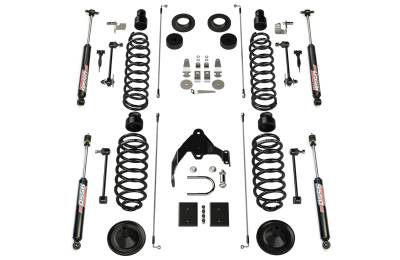 Tera-Flex Suspension - TeraFlex JK 2dr: 4” Coil Spring Base Lift Kit & 9550 VSS Twin-Tube