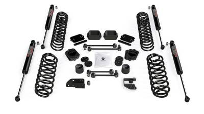 Tera-Flex Suspension - TeraFlex  JL 4dr: 3.5” Coil Spring Base Lift Kit & 9550 VSS Twin-Tube Shocks