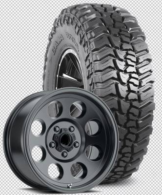 Mickey Thompson - 35X12.50R17LT  M/T BAJA BOSS Tires on Tracker III Black Wheels