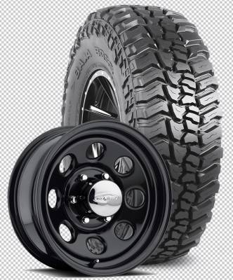 Mickey Thompson - 35X12.50R17LT  M/T BAJA BOSS Tires on Steel Mountain Crawler Wheels