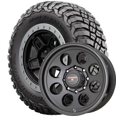 BF Goodrich - 315/75R16 BFG Mud Terrain KM3 on 16x8 DR Tracker III Black