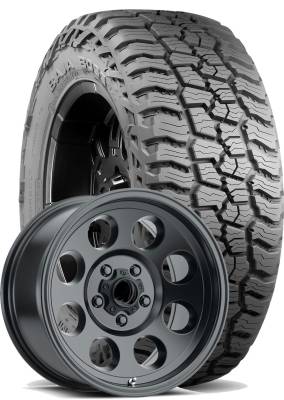 Mickey Thompson - LT305/65R17  M/T Baja Boss A/T on 17x9 Tracker III Black