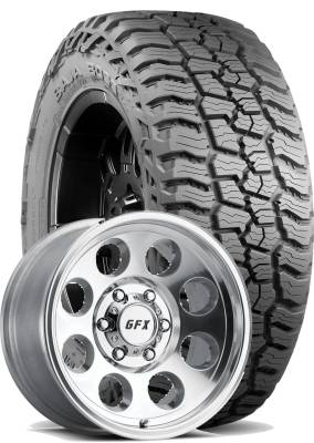 Mickey Thompson - LT305/65R17  M/T Baja Boss A/T on 17x9 Tracker III Polished