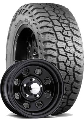 Mickey Thompson - LT305/65R17  M/T Baja Boss A/T on 17x9 Black Steel Mountain Crawler