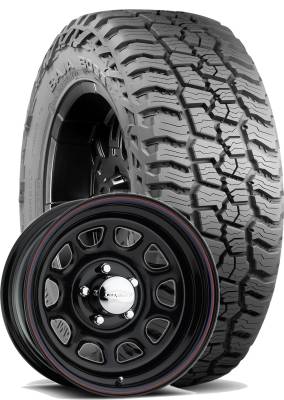 Mickey Thompson - LT305/65R17  M/T Baja Boss A/T on 17x9 Black Steel Rock Crawler