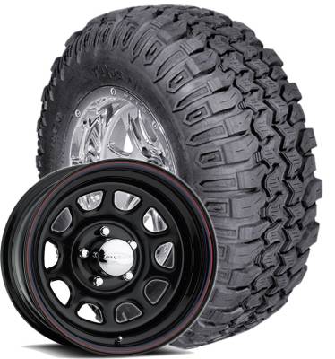 Interco Tire - 33x12.50R15 Interco Trxus MT Radial on US Steel Rock Crawler Wheels