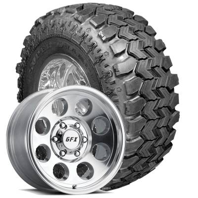 Interco Tire - 33x12.50R17 Swamper SSR Radial on 17x9 Tracker II Polished