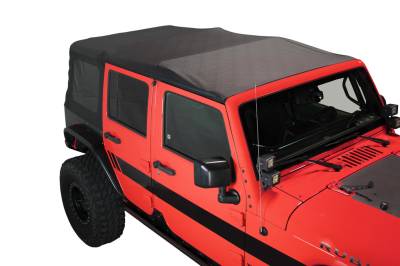 King 4WD - King 4WD Premium Replacement Soft Top, Black Diamond With Tinted Windows, Jeep Wrangler Unlimited JK 4 Door 2007-2009