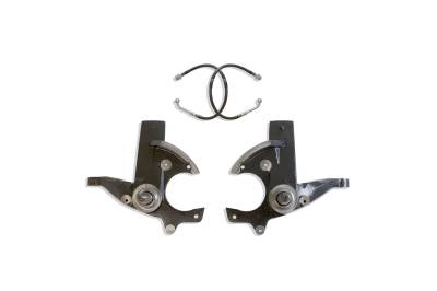 MaxTrac Suspension - MaxTrac Front Lift Spindles W/ Extended Brake Lines - 3" Lift Height 1982-2004 Chevrolet S-10 2WD