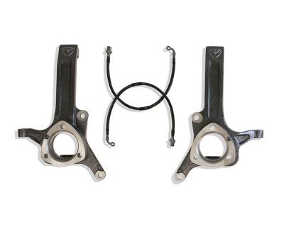 MaxTrac Suspension - MaxTrac Front Lift Spindles W/ Extended Brake Lines - 3.5" Lift Height 2003-2008 Ram 2500 2WD (Diesel 4.125 Axle) MaxPro Kit