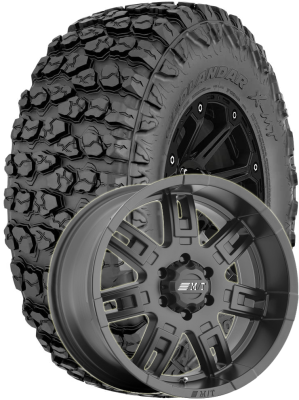 Yokohama Tire - 35x12.50R17 Geolandar X-MT on 17x9 M/T Sidebiter II