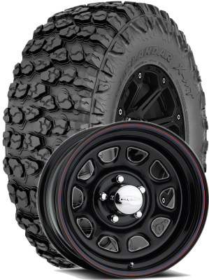 Yokohama Tire - 35x12.50R17 Geolandar X-MT on 17x9 Black Steel Rock Crawler