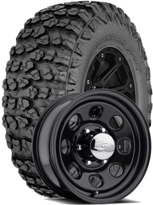 Yokohama Tire - 35x12.50R17 Geolandar X-MT on 17x9 Black Steel Mountain Crawler