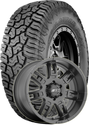 Yokohama Tire - 35x12.50R17 Geolandar X-AT on 17x9 M/T Sidebiter II