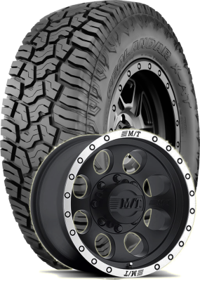 Yokohama Tire - 35x12.50R17 Geolandar X-AT on 17x9  M/T Classic Baja Lock