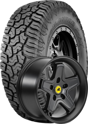 Yokohama Tire - 35x12.50R17 Geolandar X-AT on 17x8.5  AEV Pintler Black