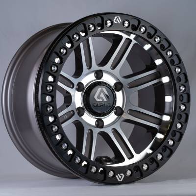 ALPHAequipt Wheel - 17X9 5X127  X COMMANDER -20 CB 78.30 MACHINED/ WITH BLACK STREET LOCK