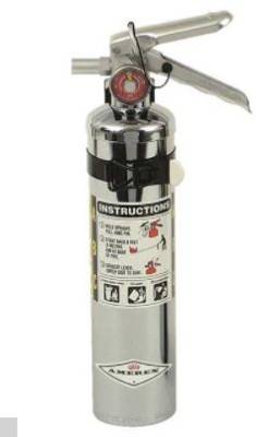 Amerex Fire Extinguishers - Amerex Fire Extinguisher - Chrome 2.5 LB Dry Chemical - B417TC