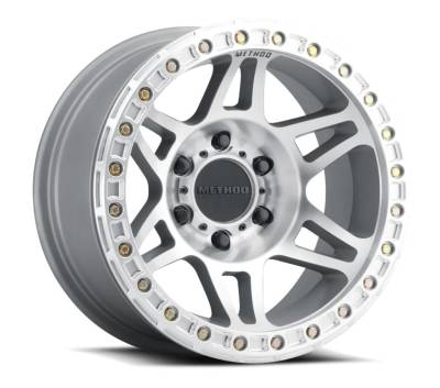 Method Racing Wheels - 17x9 Method MR106 Beadlock - 8x6.5  3.5"BS - MACHINED - CLEAR COAT