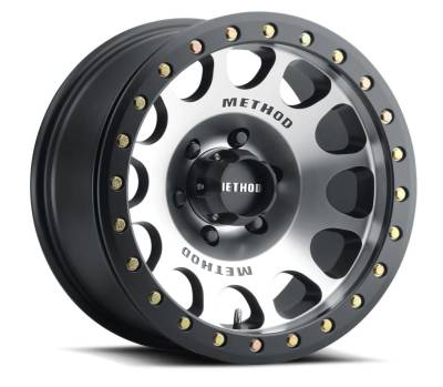 Method Racing Wheels - 17x9 Method MR105 Beadlock - 5x5  3.5"BS - MACHINED - MATTE BLACK RING