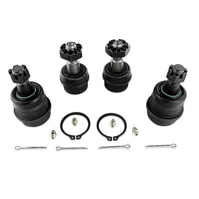 Apex Chassis - Apex Chassis Jeep Super HD Ball Joint Kit Front Upper/Lower (2) BJ107 (2) BJ108 For 90-01 Cherokee 90-92 Comanche 93-98 Grand Cherokee 97-06