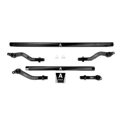 Apex Chassis - Apex Chassis Jeep 2.5 Ton Tie Rod & Drag Link Assembly Dana 30 No Flip Steel For 18-22 Jeep Wrangler 19-21 Gladiator