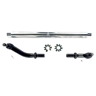 Apex Chassis - Apex Chassis JK 2.5 Ton Extreme Duty No Flip Drag Link Assembly in Polished Aluminum Fits 07-18 Jeep Wrangler JK Fits a axles with a lift of