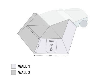 Overland Vehicle Systems - Nomadic 270 LT Awning Wall 2 Passenger Side