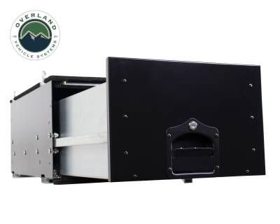 Overland Vehicle Systems - Cargo Box With Slide Out Drawer Size - Black Powder Coat