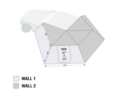 Overland Vehicle Systems - Nomadic 270LT Awning Wall 1 & 2 Kit For Driver Side