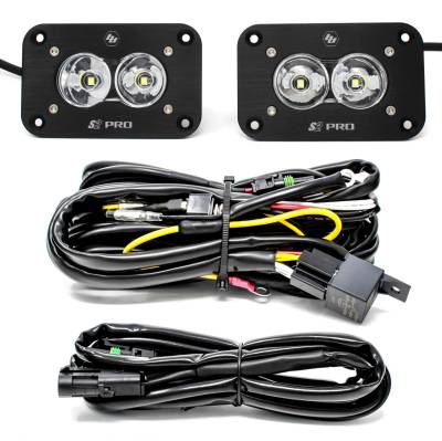 Baja Designs - Baja Designs Flush Mount LED Light Pod Kit Work/Scene Pattern Pair S2 Pro