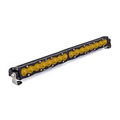 Baja Designs - Baja Designs 20 Inch LED Light Bar Single Amber Straight Wide Driving Pattern S8 Series