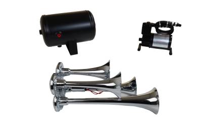 Kleinn Automotive Air Horns - Kleinn Automotive Air Horns HK4 Pro Blaster Quad Horn Kit