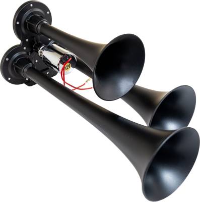 Kleinn Automotive Air Horns - Kleinn Automotive Air Horns 130-1 Black Triple Horn