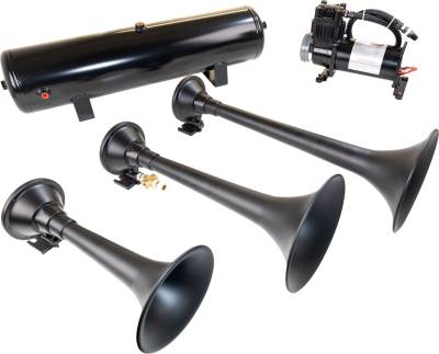 Kleinn Automotive Air Horns - Kleinn Automotive Air Horns HK9 SLIMLINE Pro Blaster Triple Horn Kit