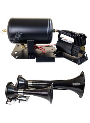 Kleinn Automotive Air Horns - Kleinn Automotive Air Horns GMTRK-3 Onboard Air System w/Horns