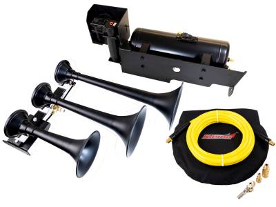 Kleinn Automotive Air Horns - Kleinn Automotive Air Horns SDKIT-734 Onboard Air System w/Horns