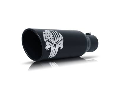 Gibson Performance - Gibson Performance 76-1007 Patriot Skull Series Black Ceramic Exhaust Tip