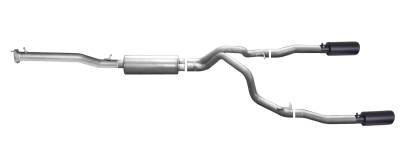 Gibson Performance - Gibson Performance 65661B Black Elite Cat-Back Dual Split Exhaust System