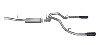 Gibson Performance - Gibson Performance 65651B Black Elite Cat-Back Dual Split Exhaust System