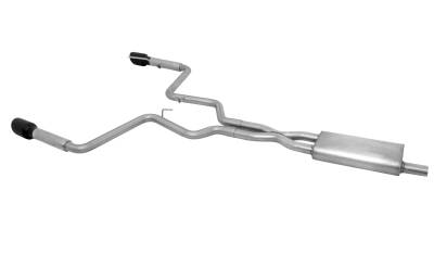 Gibson Performance - Gibson Performance 619014-B Cat-Back Dual Split Exhaust System