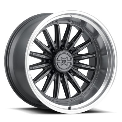 Method Racing Wheels - 22x10 Method MR803 -  8x6.5  4.75in.BS - Gloss Titanium - Machined Lip