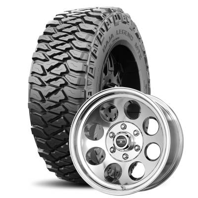 Mickey Thompson - 31X10.50R15LT M/T BAJA LEGEND MTZ RWL on 15x8 DR Tracker III Polished