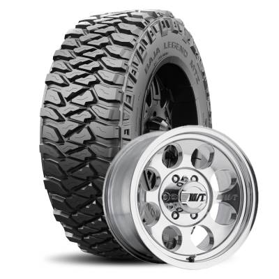 Mickey Thompson - 35X12.50R15LT M/T BAJA LEGEND MTZ RWL on 15x8 M/T Classic III Polished