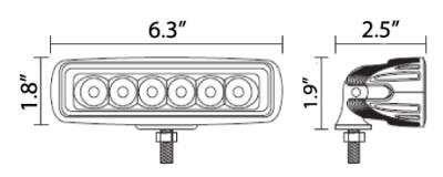 Night Stalker Lighting - Night Stalker 2" x 6" Mini Lightbar / Reverse Lamps - Image 5