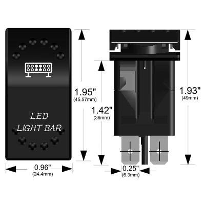 Bulldog Winch - Rocker Switch-ON/OFF 5-Pin LED Light Bar-White - Image 4