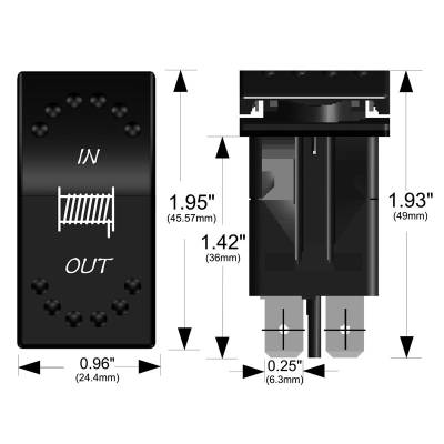 Bulldog Winch - Winch IN-OUT Switch 4pin -White Momentary(IN)-Center OFF-Momentary(OUT) - Image 4