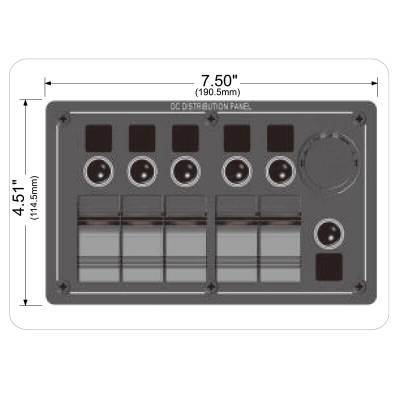 Bulldog Winch - 5-Switch Voltmeter Panel w/Breakers - Image 5