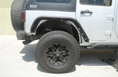 DV8 Offroad - DV8 Aluminum Inner Fender Rear Black Jeep JK - Image 2